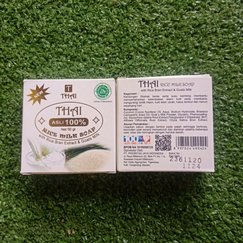Sabun Pemutih Badan Thai Goats Milk / Sabun Mandi Beras Thai / Thai rice milk soap