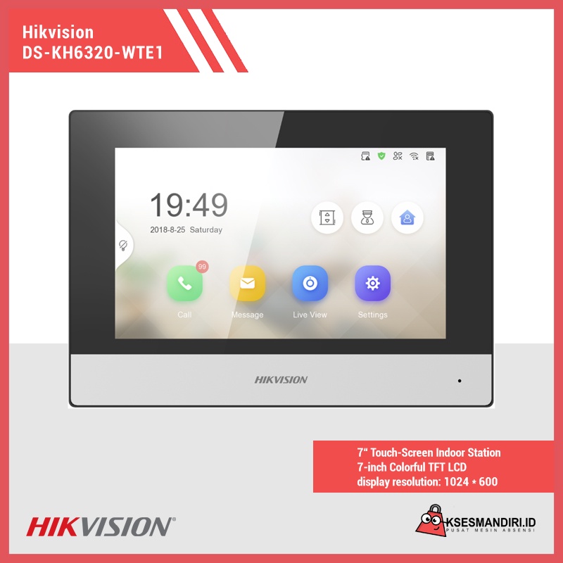 VIDEO INTERCOM HIKVISION DS-KH6320-WTE1