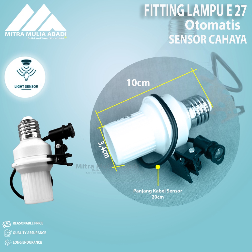 Fitting Lampu Otomatis sensor Cahaya model E27