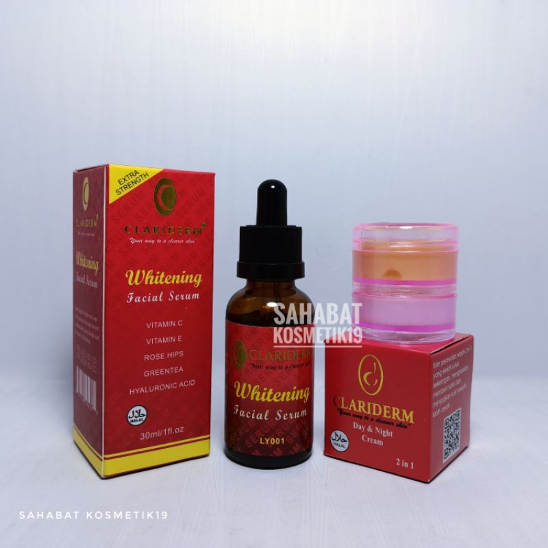 PAKET CLARIDERM 3in1(CREAM SUSUN+SERUM)