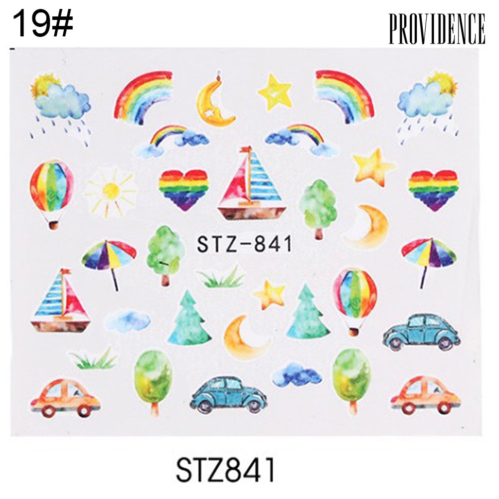 Providence Stiker Kuku 3d Motif Bungadaun Mawarbinatang Untuk Dekorasi Manicurenail Art Diy