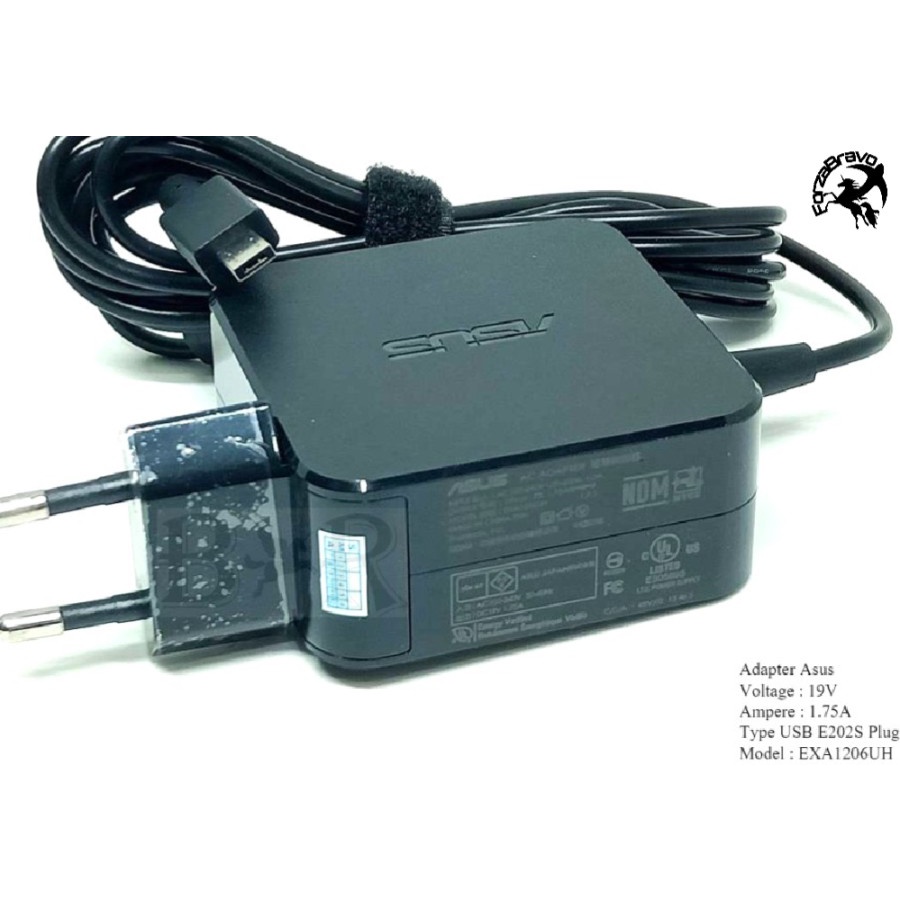 Adaptor Charger Asus 19v 1.75A ADP-33AW C [ Micro USB ] Asus EeeBook X205, X205t, X205ta, E202sa, E205sa , TP200S, E200, F205TA Original