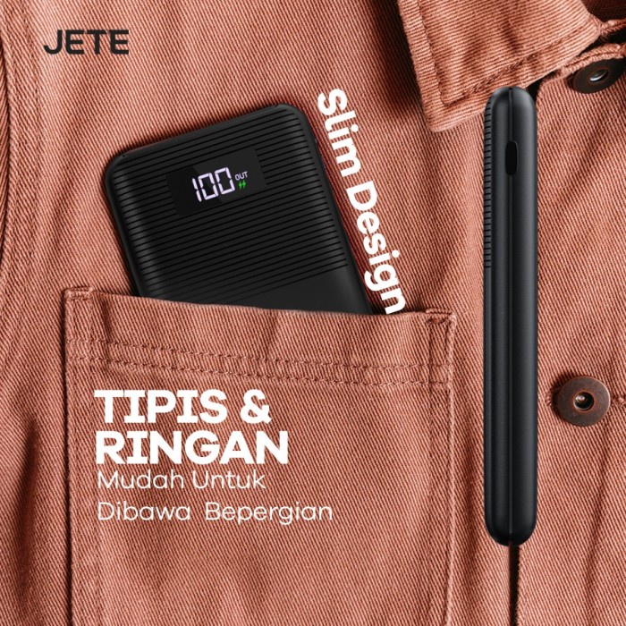 JETE A9 Power bank Fast Charging QC 3.0 + Type C PD 18W (10000mAh)