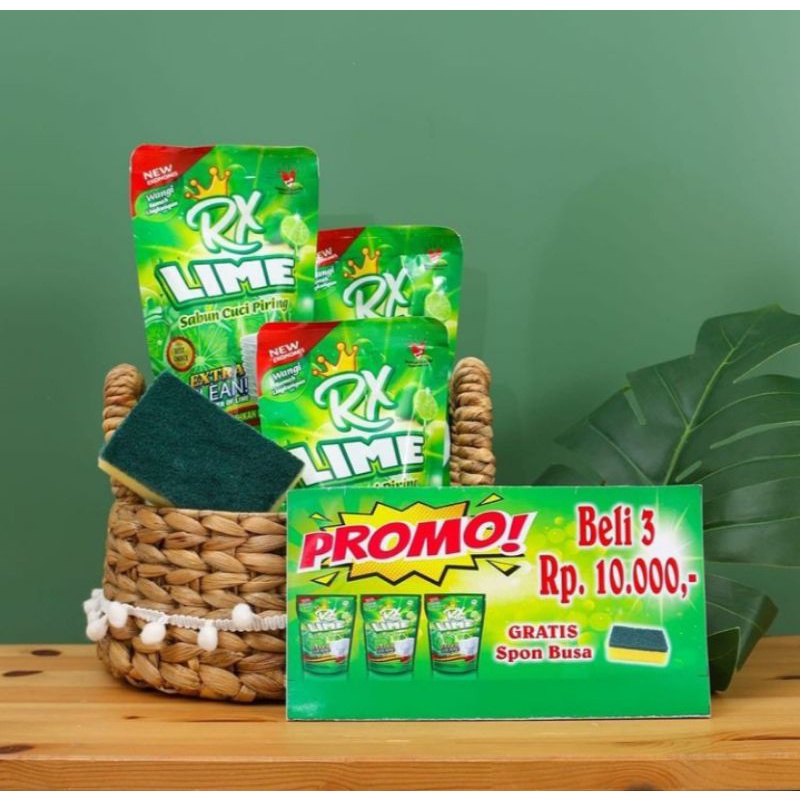 Promo RX Lime - 3 Pouch gratis 1 buah spon busa