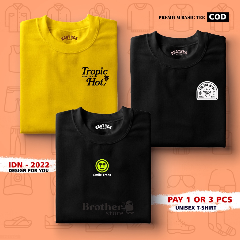 BUY 1 OR 3 PCS ( PROMO COD ) BROTHER STORE / Kaos Distro100% Catoon Combed 30s / ArticelTSF1