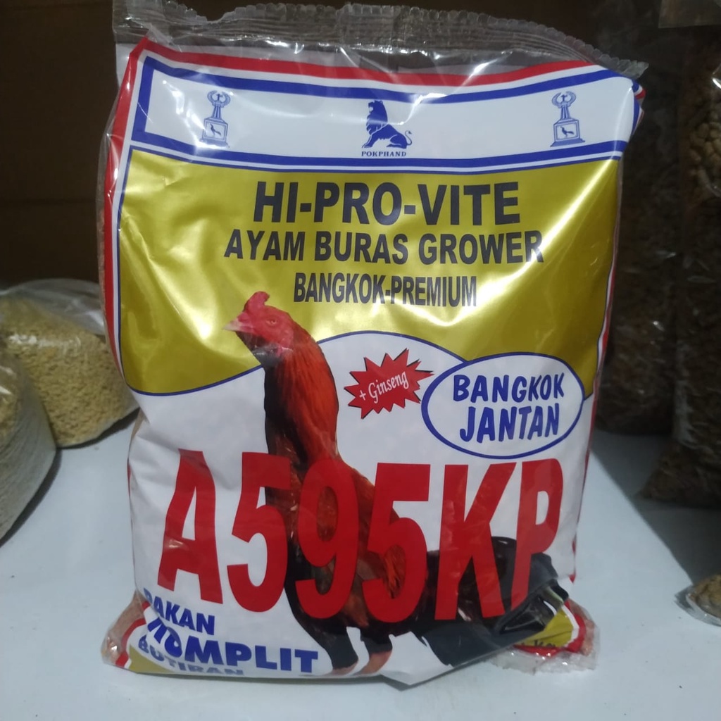 HI-PRO-VITE A595KP PAKAN AYAM BURAS GROWER BANGKOK PREMIUM BANGKOK JANTAN 595 TANPA GABAH PT CHAROEN