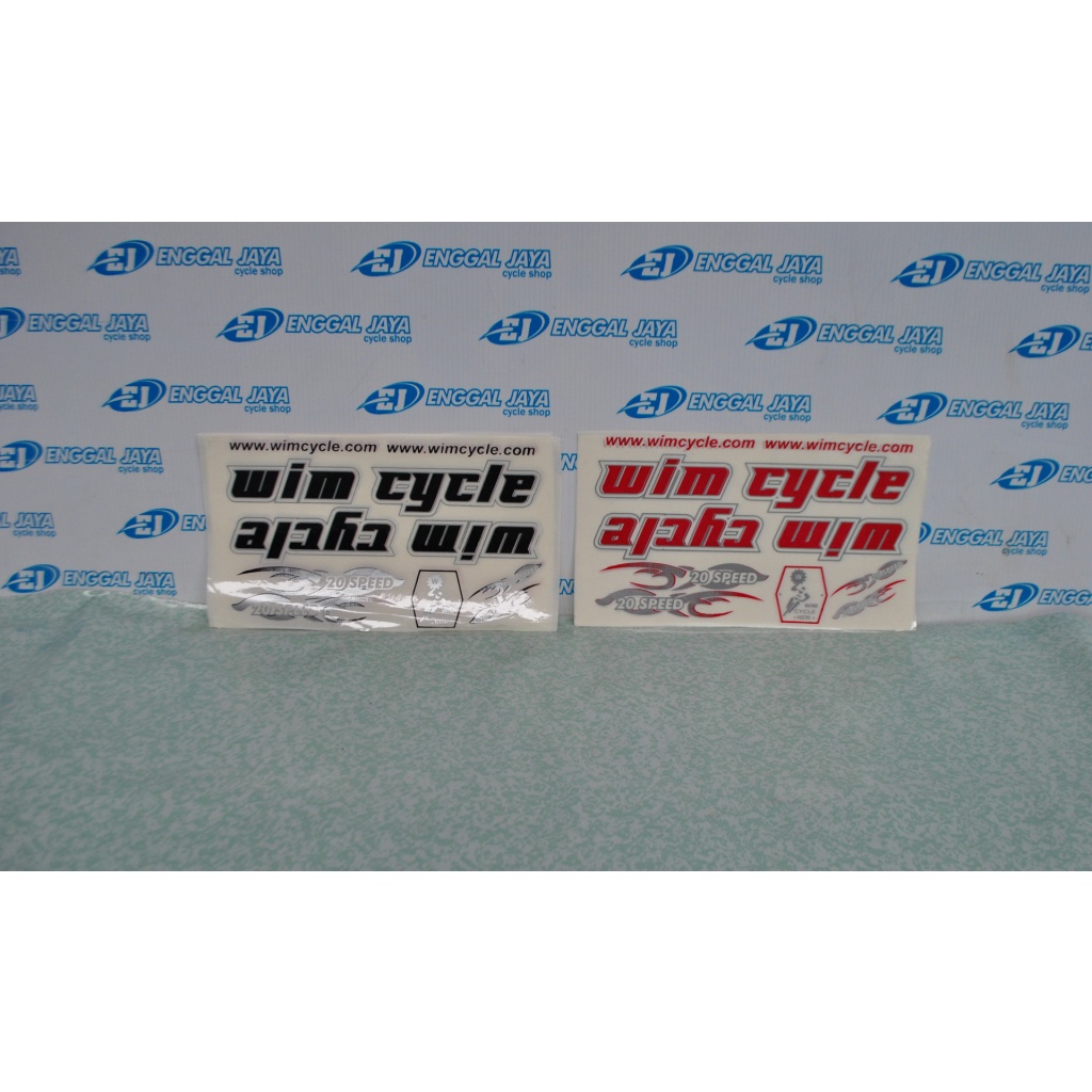 Decal Sticker Stiker Sepeda Wim Cycle 20 Speed MTB Hybrid Roadbike Balap Jadul BMX Mini Anak Jengki 