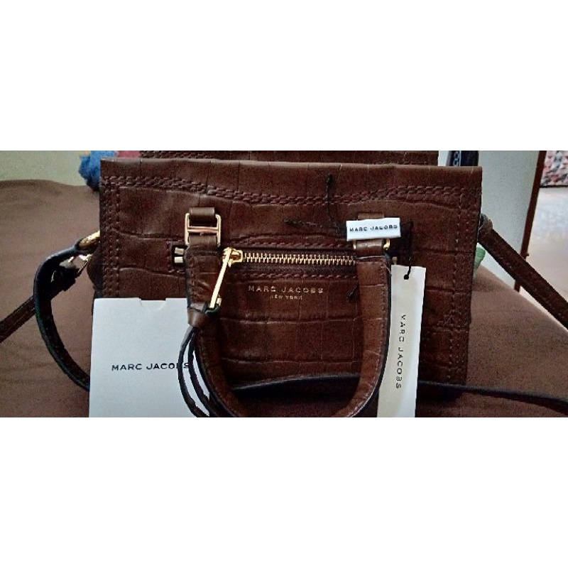 Marc Jacobs Mini Cruiser Croco Dark Brown ORI