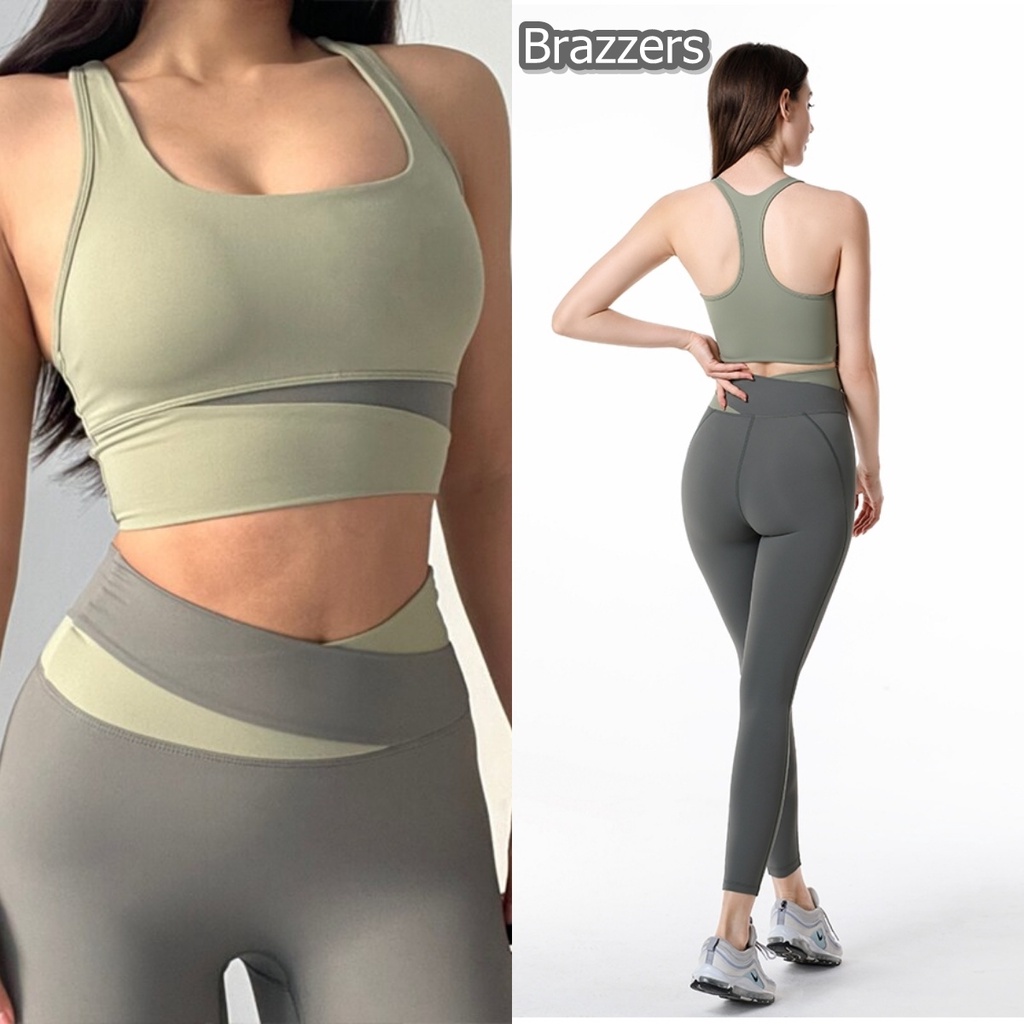Baju Setelan Bra Sport Push Up Set Pakaian Celana Leging Lejing Panjang Olahraga Senam Aerobik Gym Y