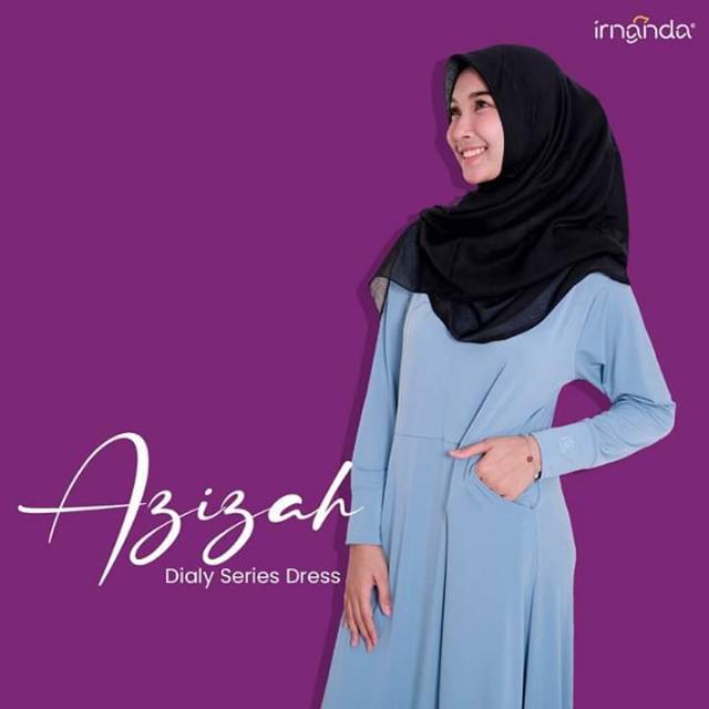 BAJU GAMIS WANITA MUSLIM HIJAB AZIZAH DRESS TERBARU ORIGINAL IRNANDA