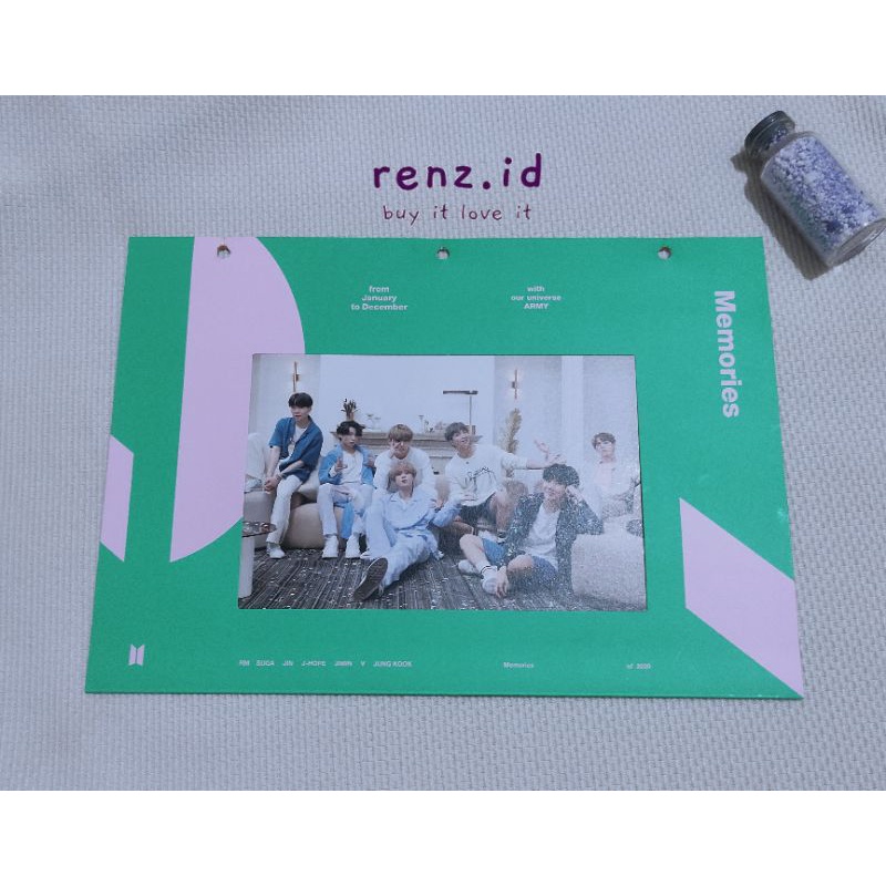 Postcard BTS Memories 2020- frame + postcard BTS memo 2020 official