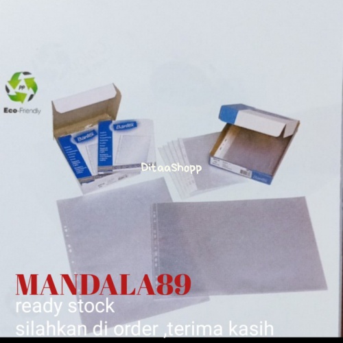 

Plastik Pp Pocket A3 Landscape/Portrait @100 Pcs Merk Bantex 027