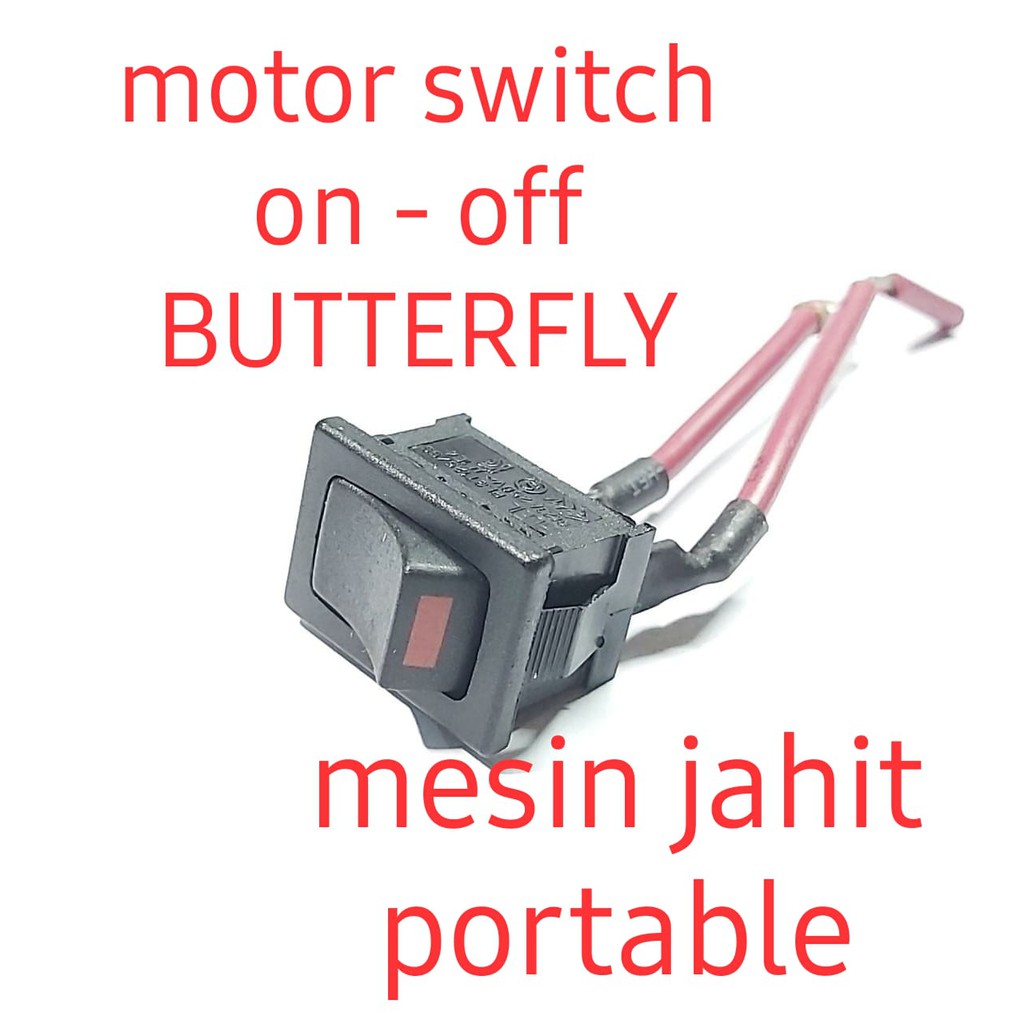 on-off power/switch motor mesin jahit butterfly