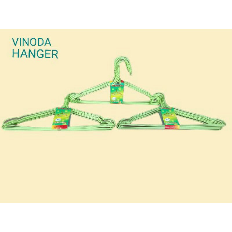 HANGER VINODA WARNA GREEN ISI 10