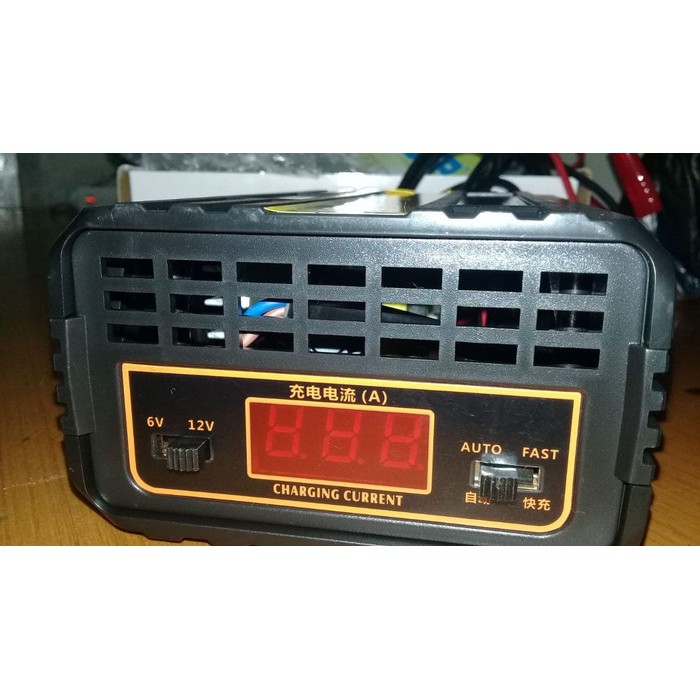 CAS (Charger) AKI SUOER 10A, Utk Accu MOBIL & MOTOR Digital Otomatis