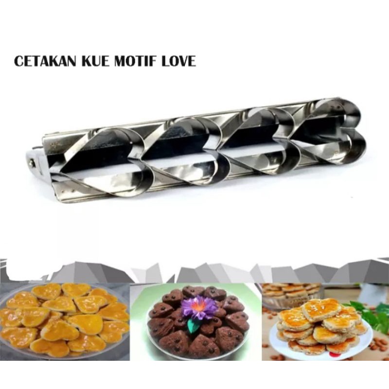 Cetakan Castanggel Hati / cetakan kue kering