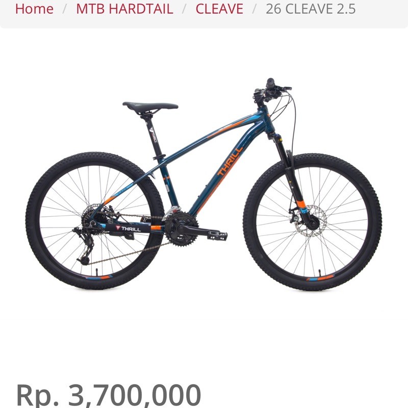 26” Thrill Cleave 2.5 3x8Sp Sram X4 disc brake