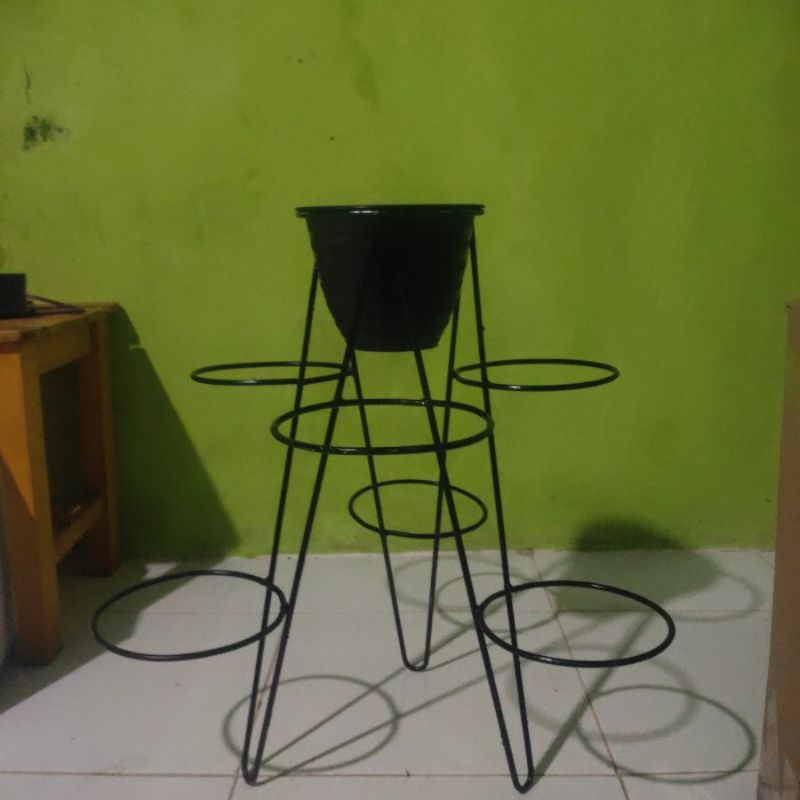 standing rak pot lobang 7 tinggi 70cm diameter 18cm