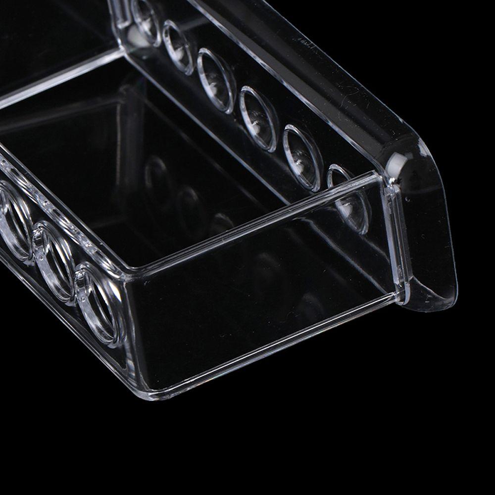 Rak Holder Tabung Reaksi Bahan Plastik Bening Ukuran 16.7x8 X 3cm Dengan 6 Lubang Untuk Percobaan Ilmiah