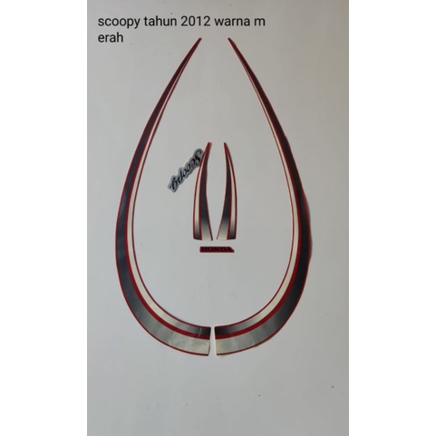 stiker striping scoopy 2012 merah