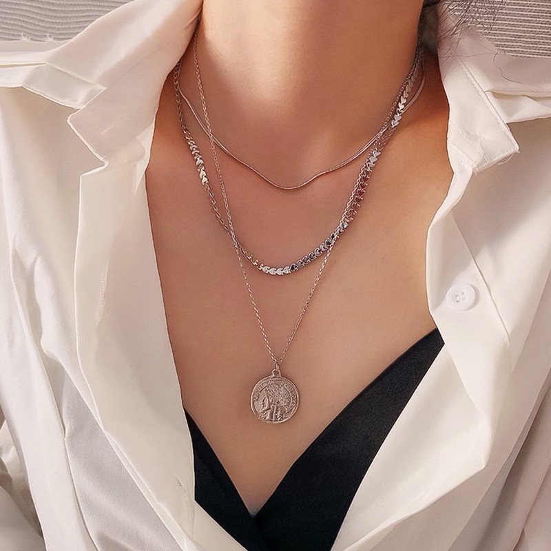 Kalung Choker Rantai Banyak Lapis Bahan Alloy Dengan Liontin Butterfly Untuk Wanita-23