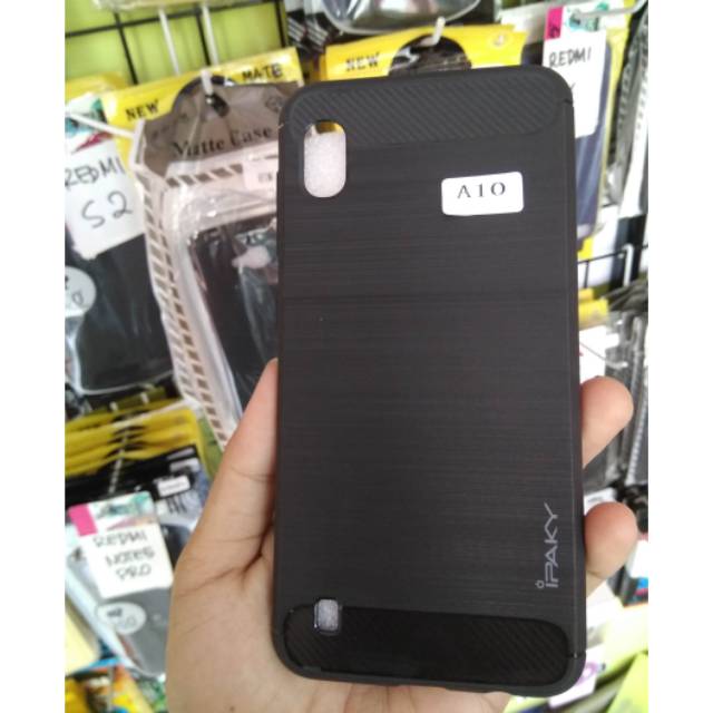 CASE SAMSUNG A10 IPAKY CARBON FIBER SOFTCASE