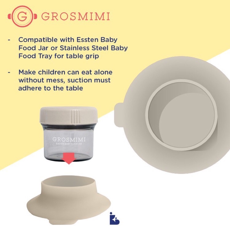 Grosmimi Suction Plate - Aksesoris Piring food jar botol minum