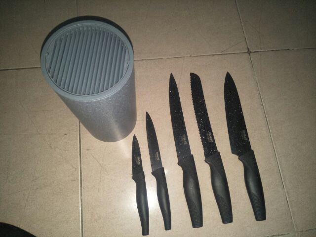 Idealife Il-160se Pisau Set Dapur Dengan Tempat Knife Set Tajam Bagus Il 160se Il160s Premium Dapur