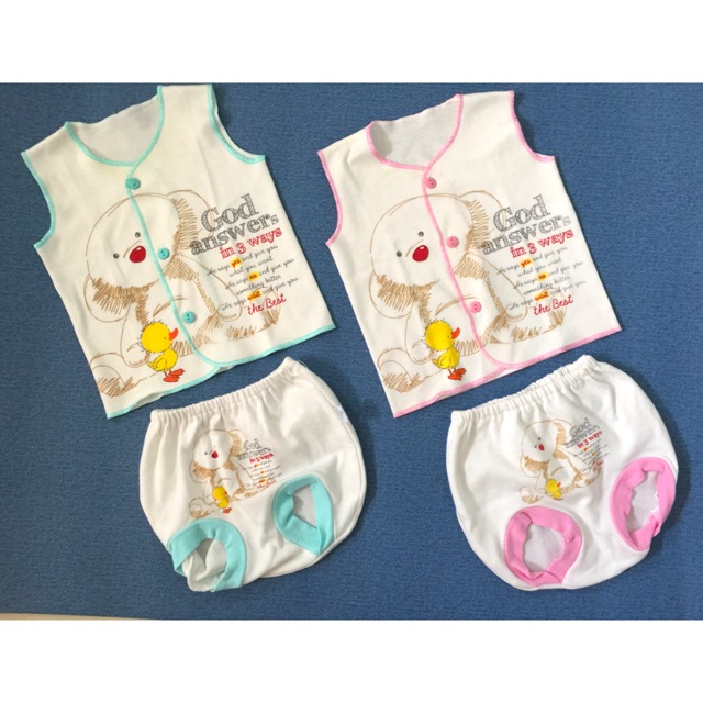 Baju bayi set Nasuka (kaos kutung& celana pndk) murah second