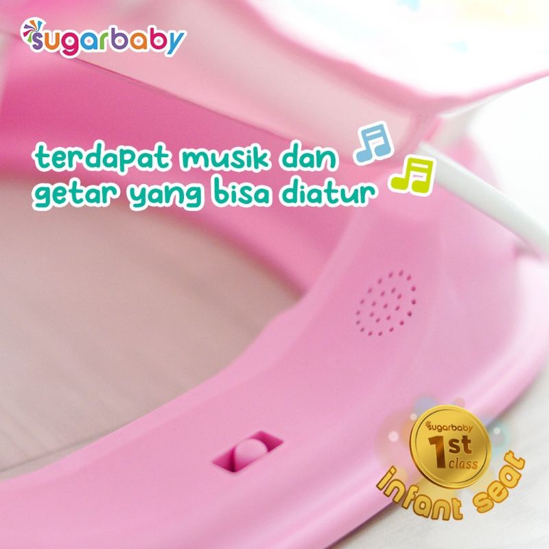 Sugar Baby INFANT SEAT with Music &amp; Vibration / Kursi Lipat Bayi Portable