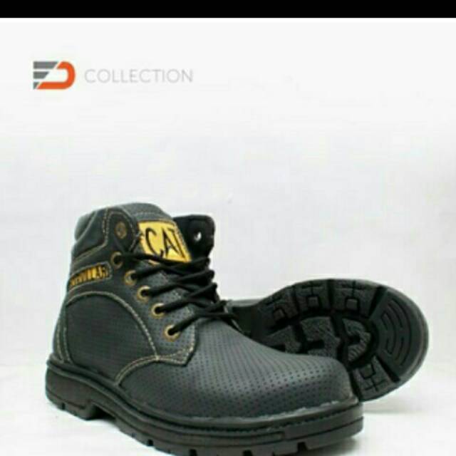 Sepatu boots caterpillar asli kulit