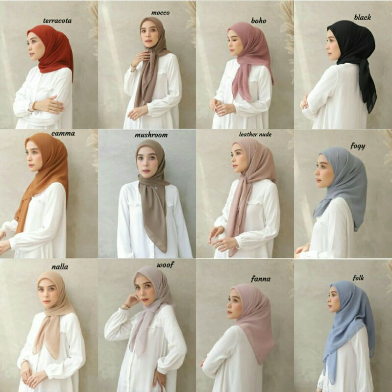 Hazel/CornSkin Square by Arascarf Hijab Segi Empat