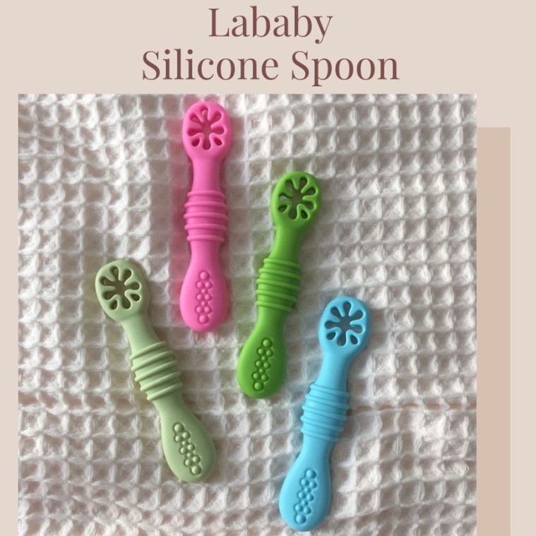 Lababy Silicone Spoon | Makan Bayi Silicon - mirip Num Num Dips