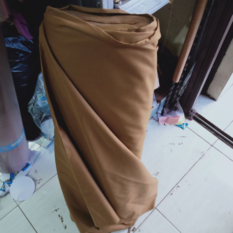 Kain Toyobo Royal Mix Premium Ori 0,5 meter / Kain Toyobo Premium Import Quality / Katun Toyobo Ori-Khaki Tua