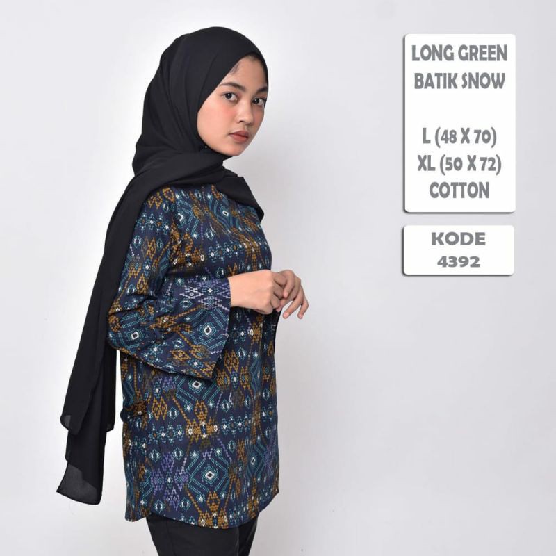 Blouse Batik Wanita Lengan Panjang