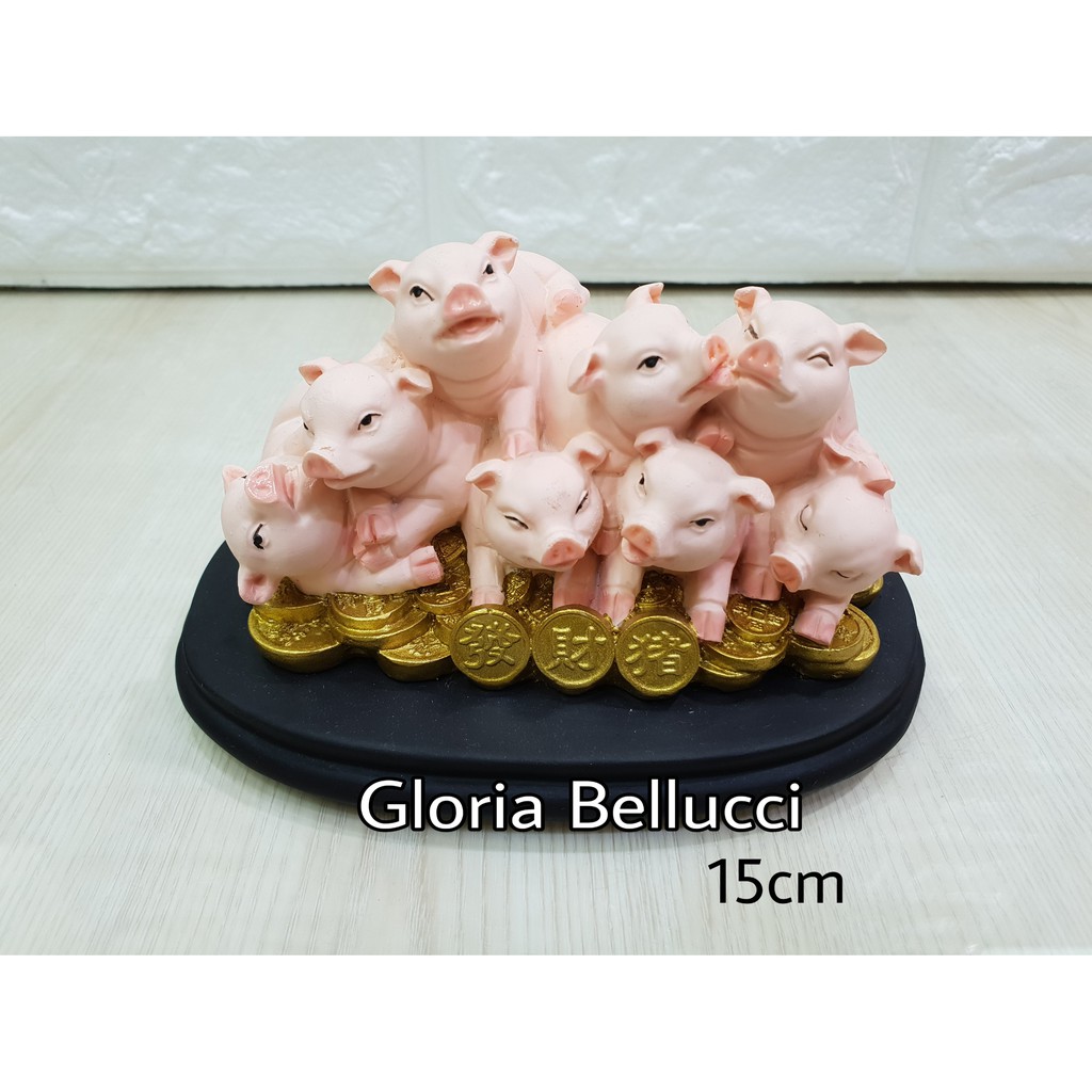 patung pajangan babi koin coin pig emas piggy