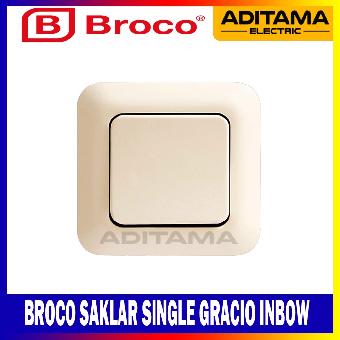 SAKLAR BROCO GRACIO SINGLE ENGKEL IB-4161/ BROCO GRACIO SAKLAR SINGLE INBOW