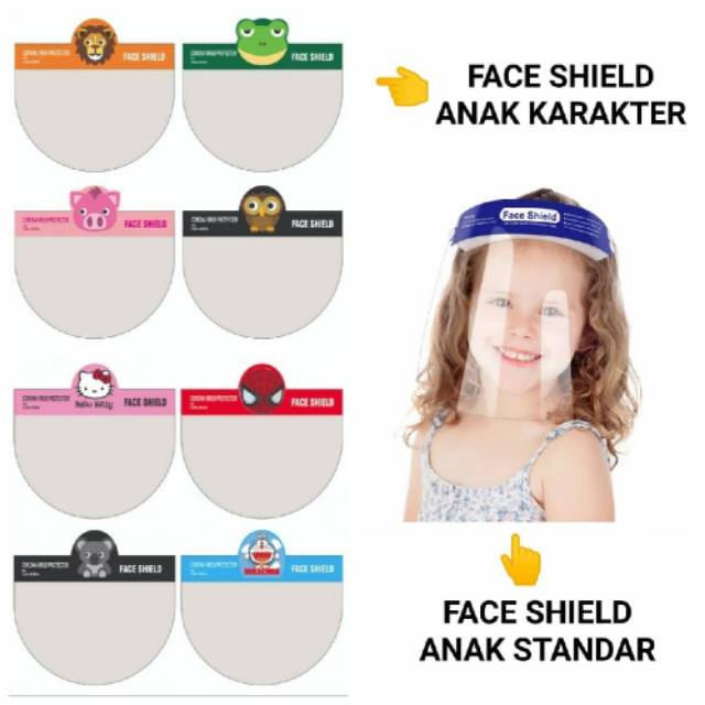 Face Shield anak karakter lucu