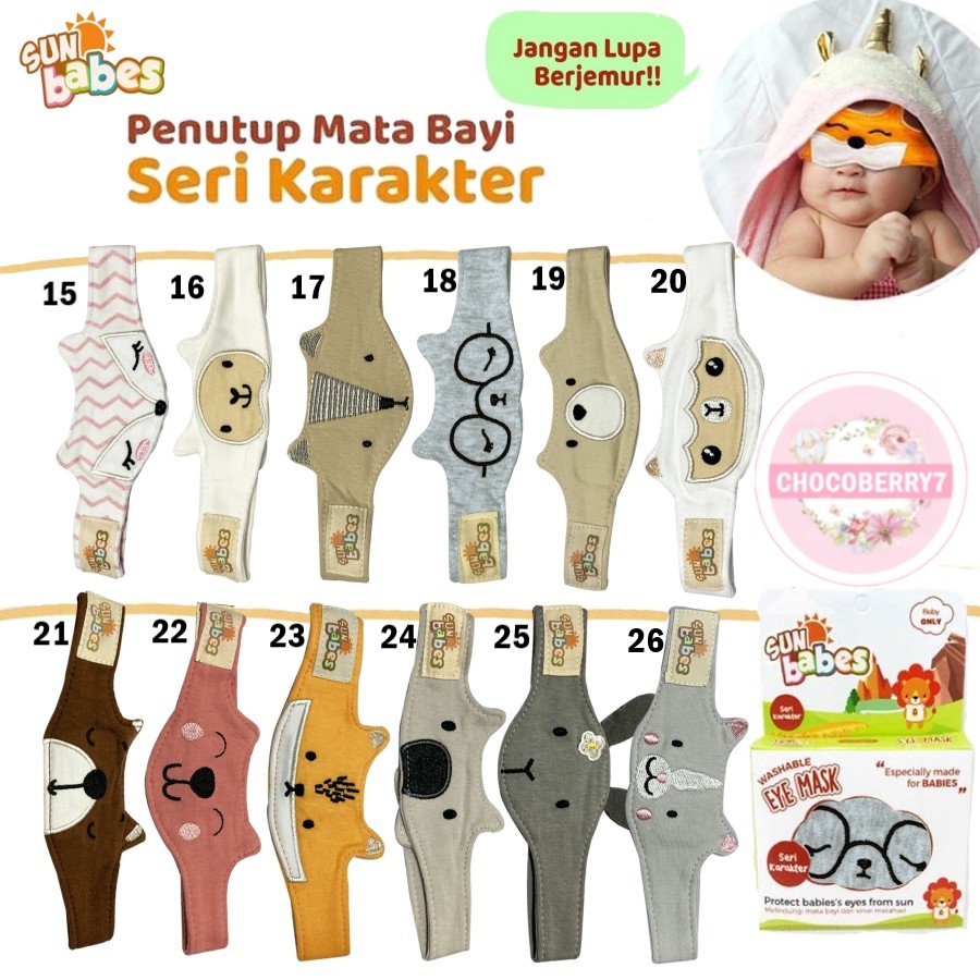 Sun babes eyemask karakter Sunbabes Karakter Kacamata Jemur Bayi