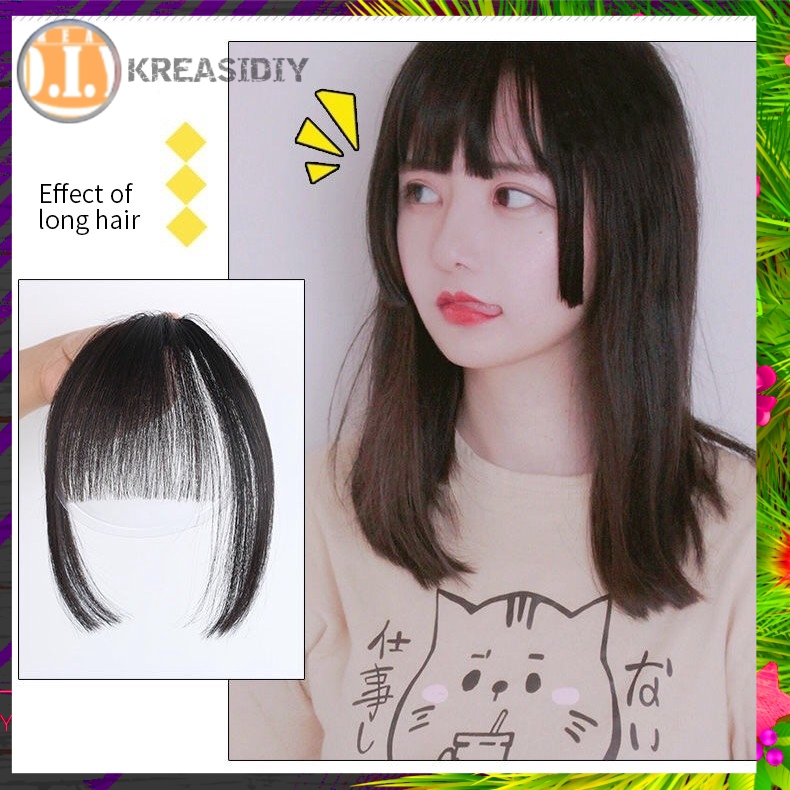 DIY Terbaru 2019 COD√Wig/ Hair clip poni tipis korea murah sebahu Import KreasiDIY