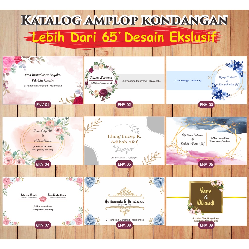 

Amplop Kondangan Custom Nama dan Alamat