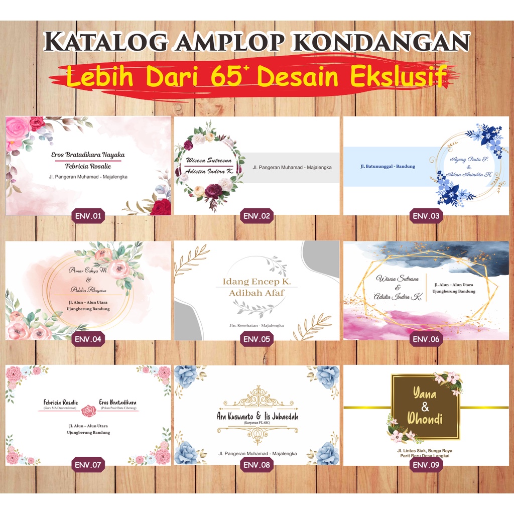 Amplop Kondangan Custom Nama dan Alamat