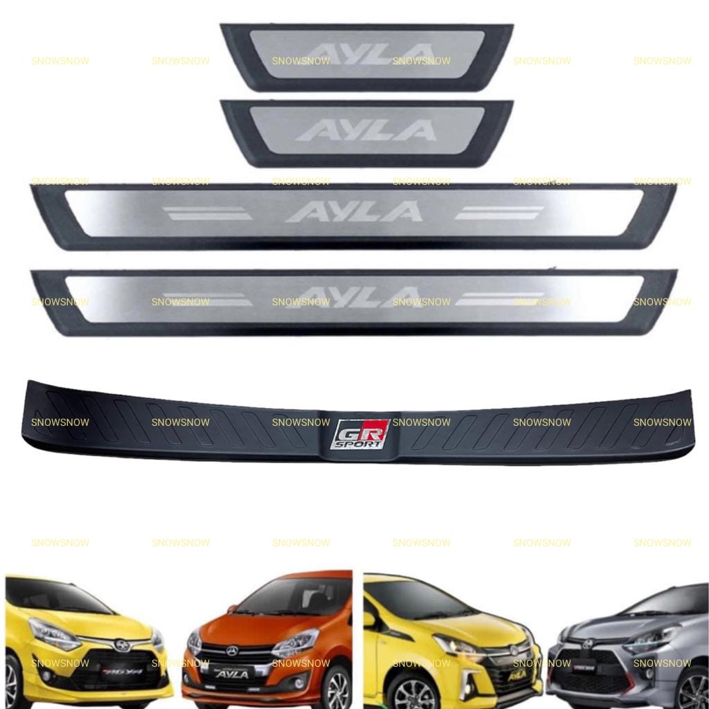 Paket Sillplate Samping Belakang Agya Ayla GR SPORT 2017 2022 UP Activo Hitam