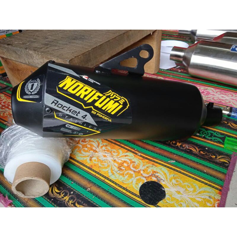 KNALPOT NORIFUMI ROKET4 BLACK. SLENSER KNALPOT NORIFUMI