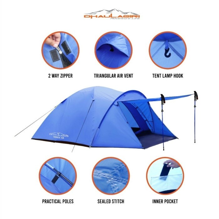 Tenda Camping Terra 45 Dhaulagiri Original Double Layer Original