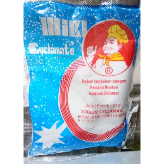 

Miki bahan tambahan pangan(pemanis buatan)berat bersih 47g