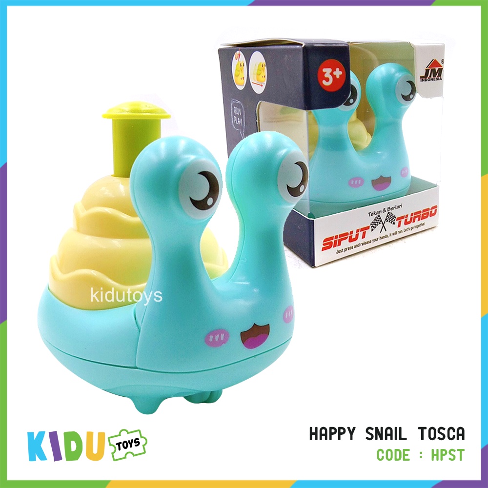 Mainan Anak Happy Snail Pink / Yellow / Green / Tosca Kidu Toys