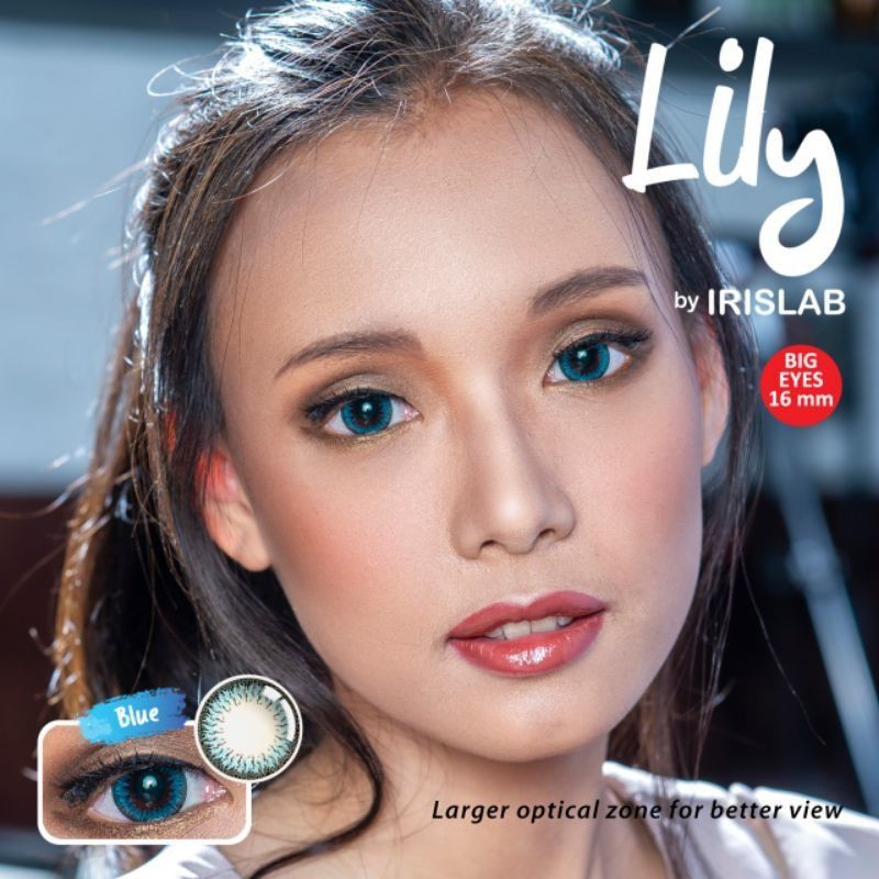 SOFTLENS LILY MINUS -3.50 s/d -6.00 FREE LENSCASE DIA 16MM By IRISLAB / GREY BLACK BROWN BLUE / Softlen Soflen Soflens