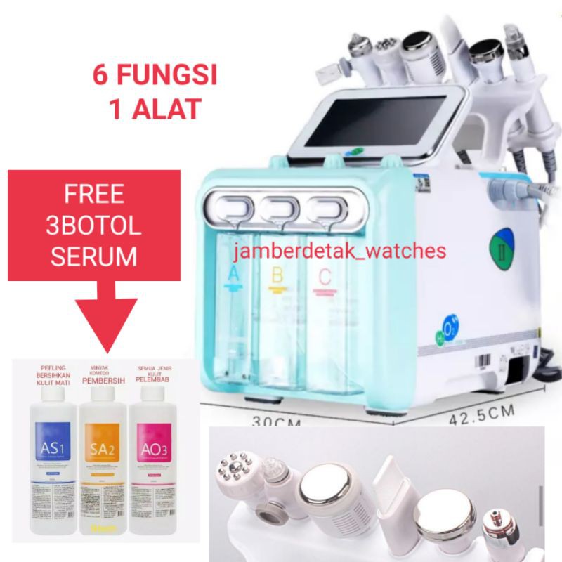 aqua peel hydrogen oxygen dermabrasion hydra 6in1 skin scrubber ultrasound rf setrika wajah dingin