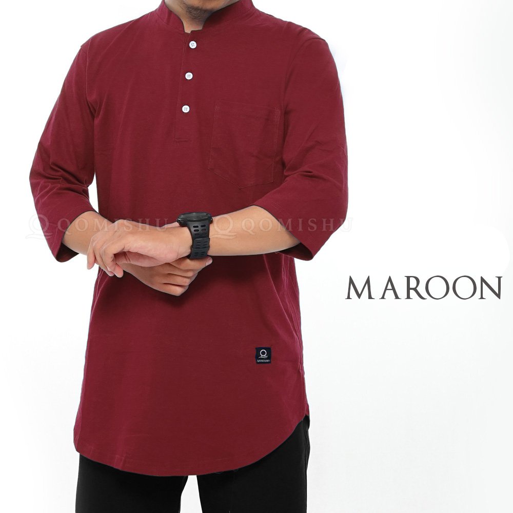 QOMISHU Kurta Basic Katun Kaos Combed Kasual KHAFID